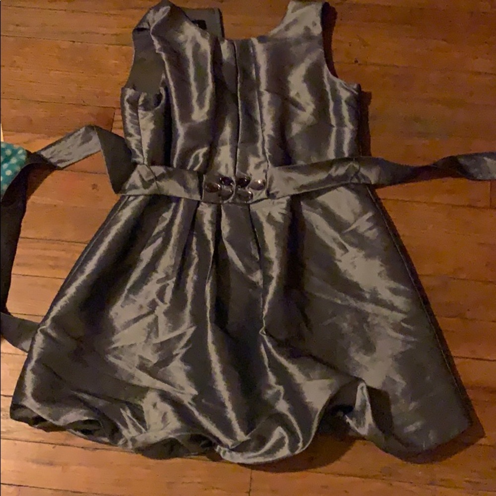 A silver dress